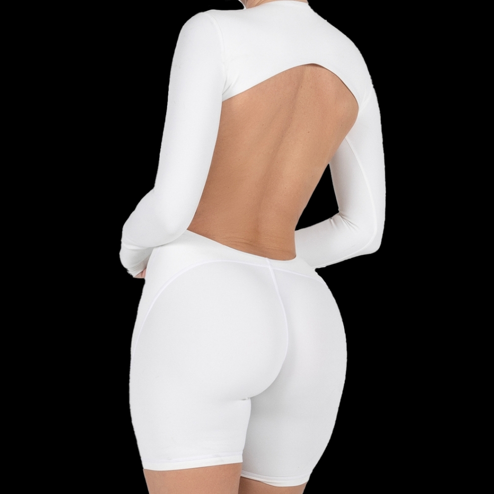 Elegant White Open-Back Jumpsuit